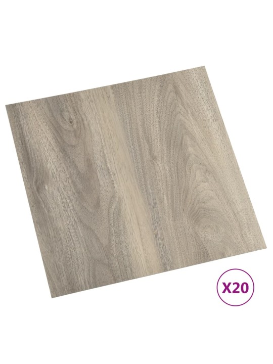 Samolepicí podlahové desky 20 ks PVC 1,86 m² taupe