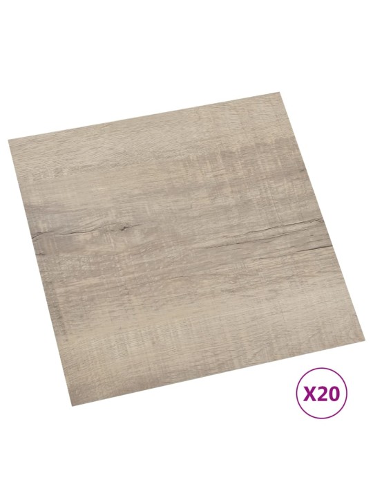 Samolepicí podlahové desky 20 ks PVC 1,86 m² taupe