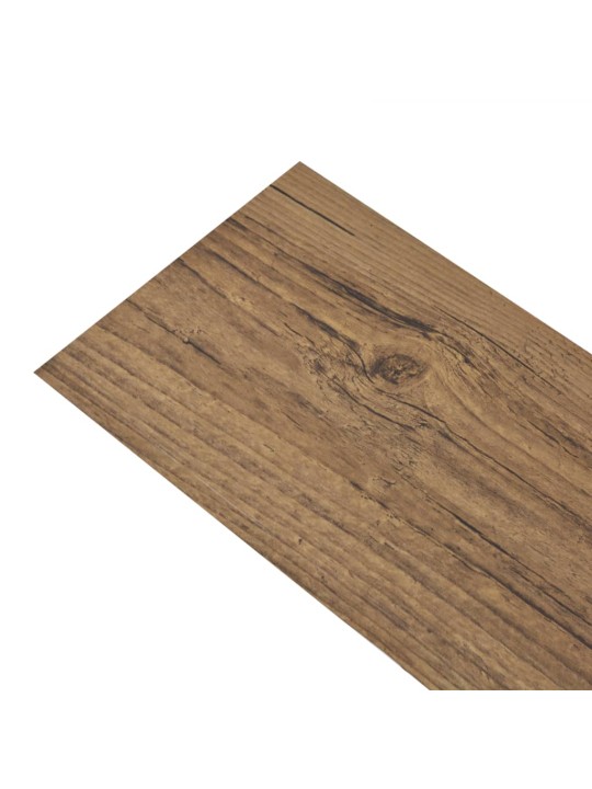 Samolepicí podlahová krytina PVC 5,21 m² 2 mm ořechově hnědá