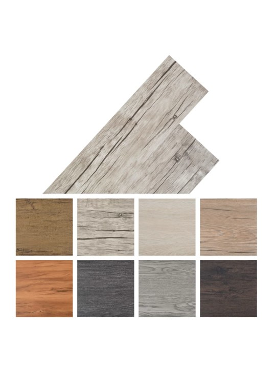 Samolepicí podlahová krytina PVC 5,21 m² 2 mm dub bělený