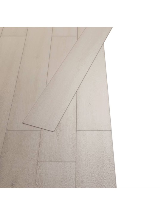 Samolepicí podlahová krytina PVC 5,21 m² 2 mm dub klasický bílý