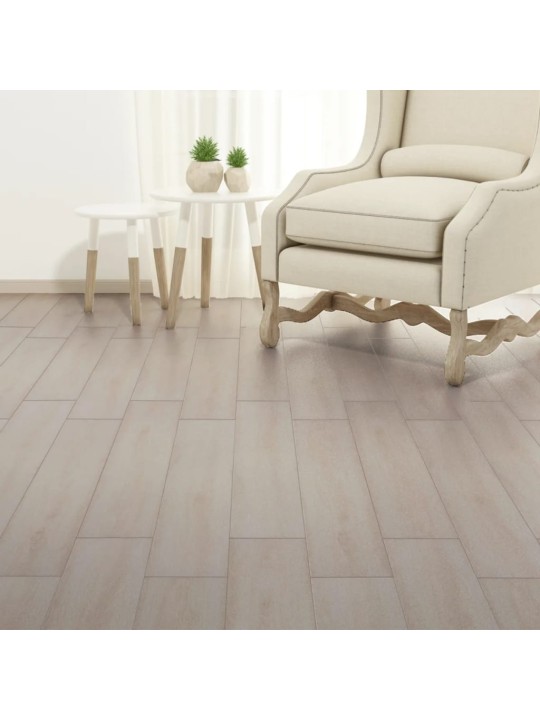 Samolepicí podlahová krytina PVC 5,21 m² 2 mm dub klasický bílý
