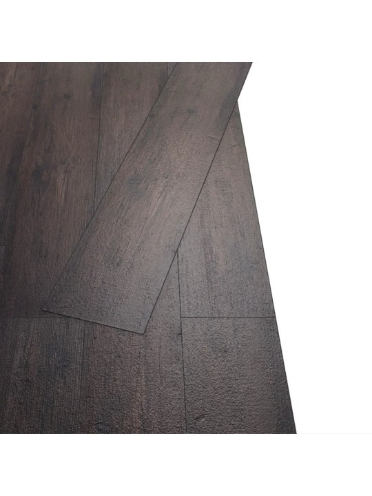 Samolepicí podlahová krytina PVC 5,21 m² 2 mm tmavě hnědá