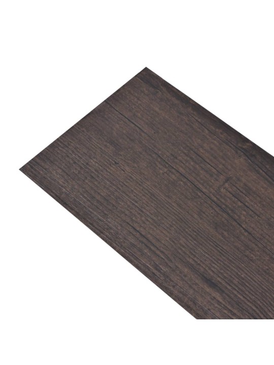 Samolepicí podlahová krytina PVC 5,21 m² 2 mm tmavě hnědá