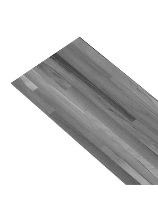 Samolepicí podlahová krytina PVC 5,21 m² 2 mm pruhovaná šedá