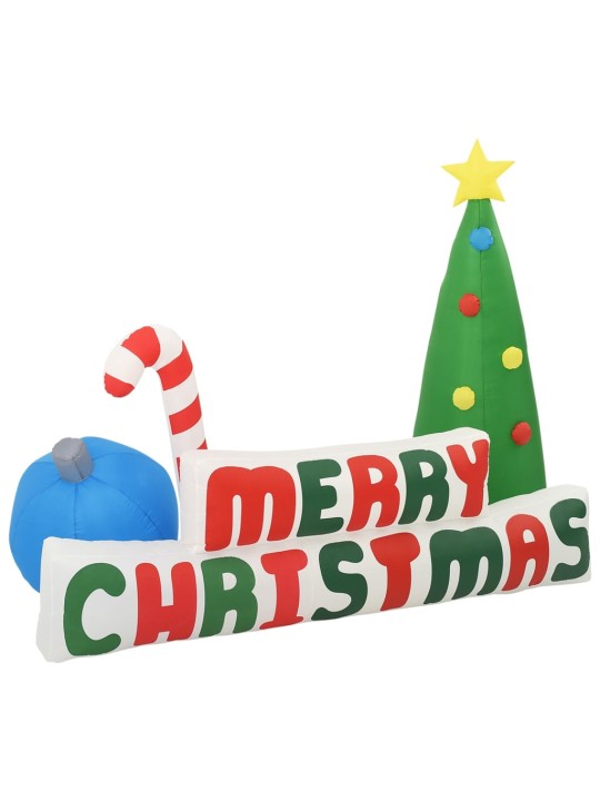Merry Christmas nafukovací LED dekorace se stromkem 240x188 cm