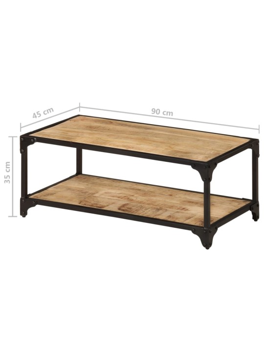 Konferenční stolek 90 x 45 x 35 cm masivní hrubý mangovník