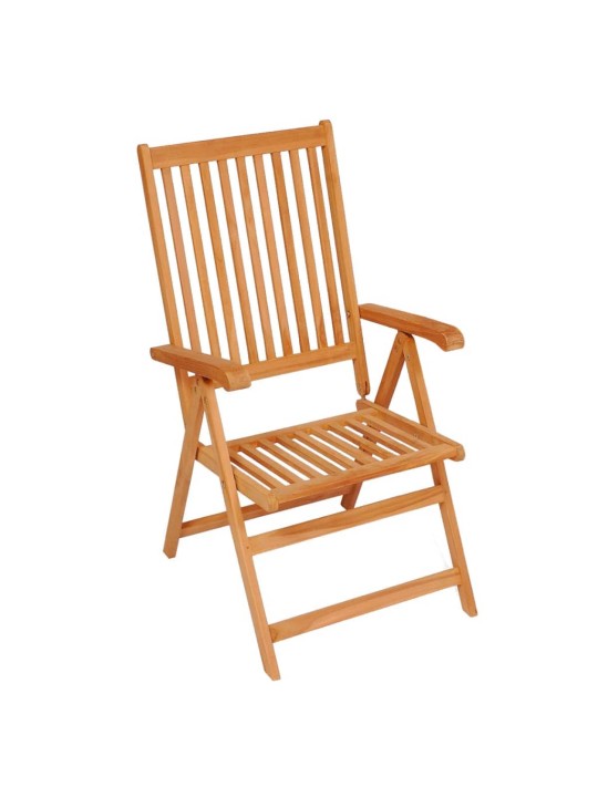 Polohovací zahradní židle s poduškami 8 ks masivní teak