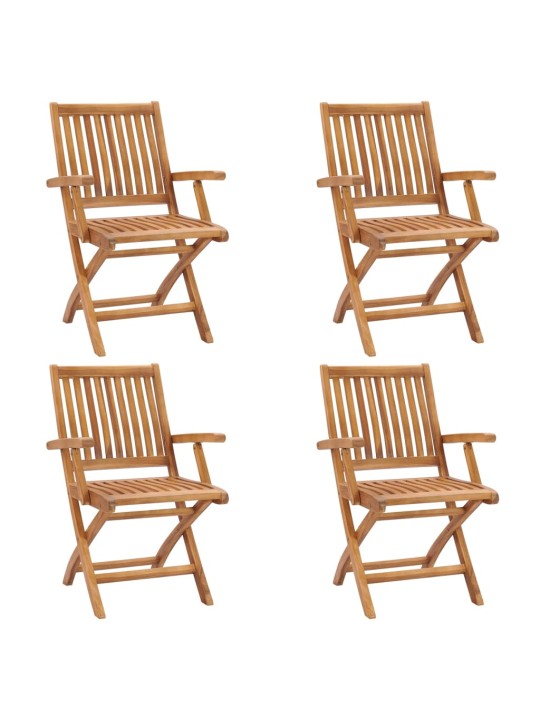 Skládací zahradní židle 4 ks masivní teak