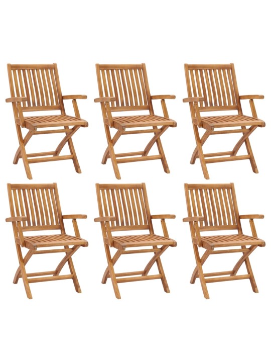 Skládací zahradní židle 6 ks masivní teak