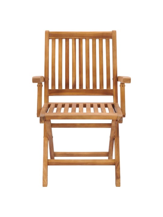 Skládací zahradní židle s poduškami 6 ks masivní teak