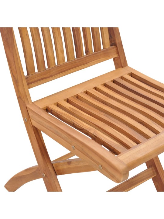 Skládací zahradní židle s poduškami 6 ks masivní teak