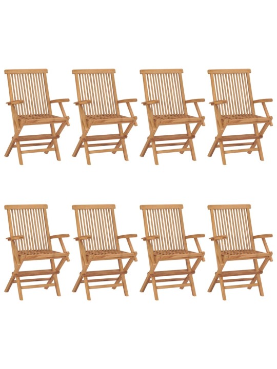 Zahradní židle 8 ks masivní teak
