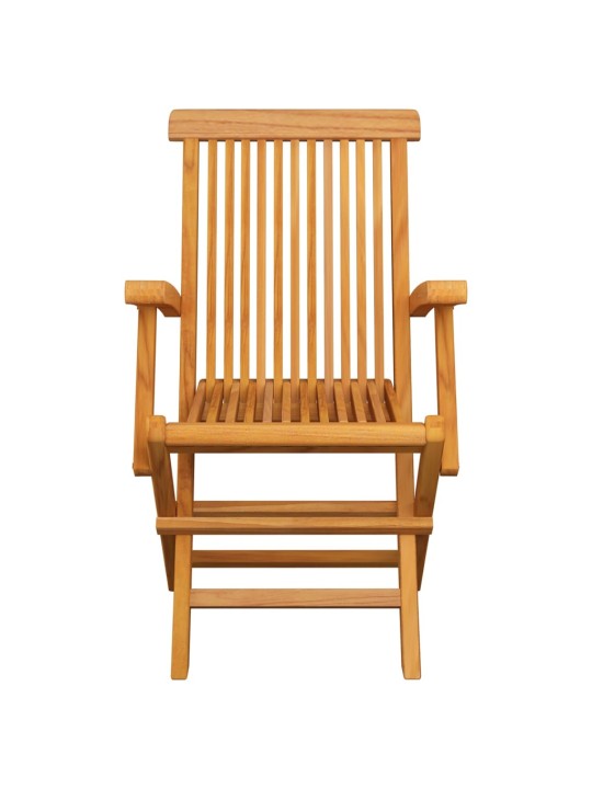 Zahradní židle se šedými károvanými poduškami 8 ks masivní teak