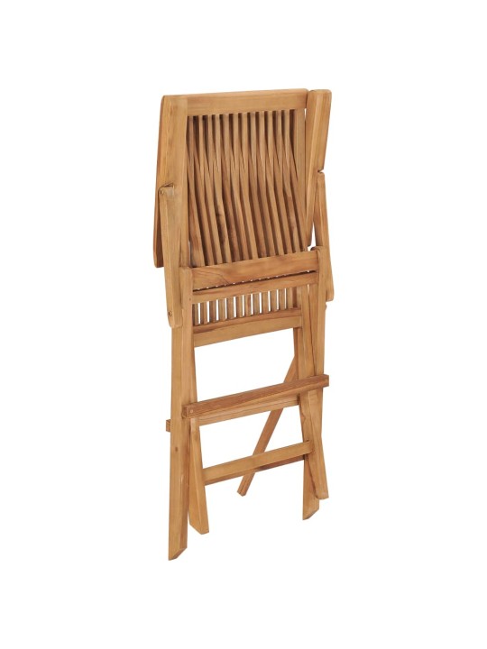 Zahradní židle s šedými poduškami 8 ks masivní teak