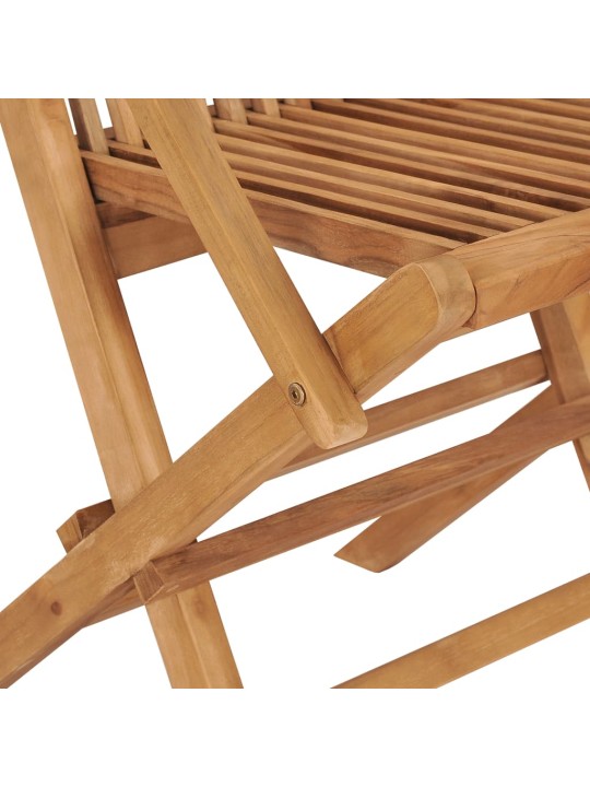 Zahradní židle s šedými poduškami 8 ks masivní teak