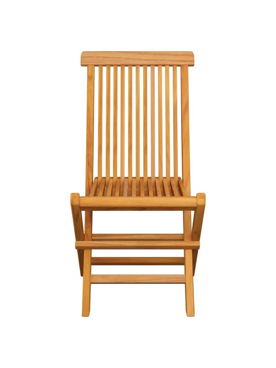 Zahradní židle s béžovými poduškami 8 ks masivní teak