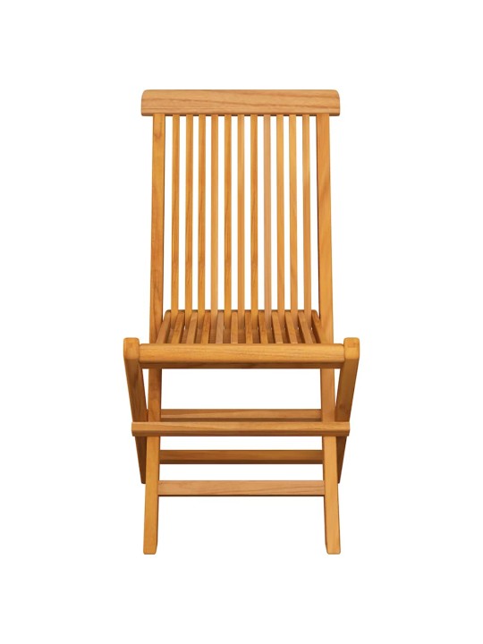 Zahradní židle s královsky modrými poduškami 8 ks masivní teak