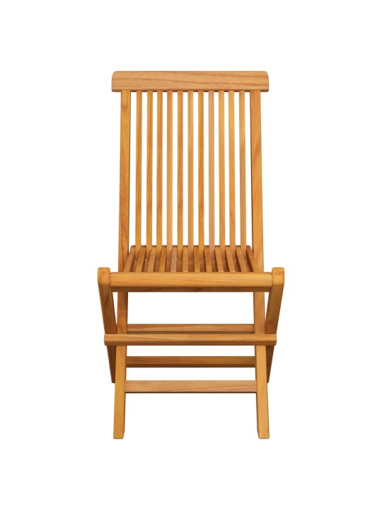 Zahradní židle s šedými poduškami 8 ks masivní teak