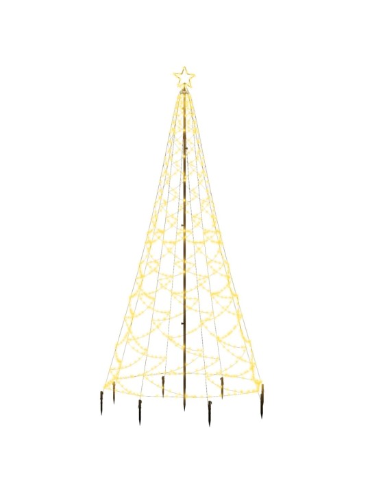 Vánoční stromek s kovovým sloupkem 500 LED teplý bílý 3 m