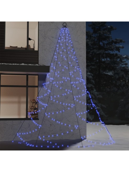Nástěnný stromek s kovovým hákem 720 LED diod modrý 5 m