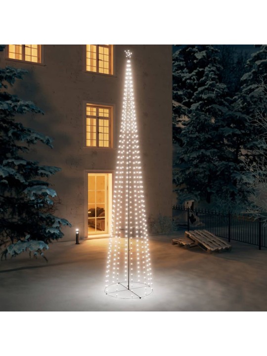 Vánoční stromek kužel 752 studených bílých LED diod 160x500 cm