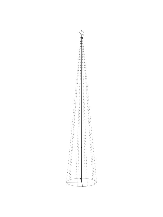 Vánoční stromek kužel 752 modrých LED diod 160 x 500 cm