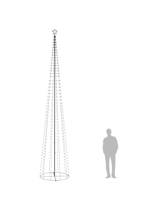Vánoční stromek kužel 752 modrých LED diod 160 x 500 cm