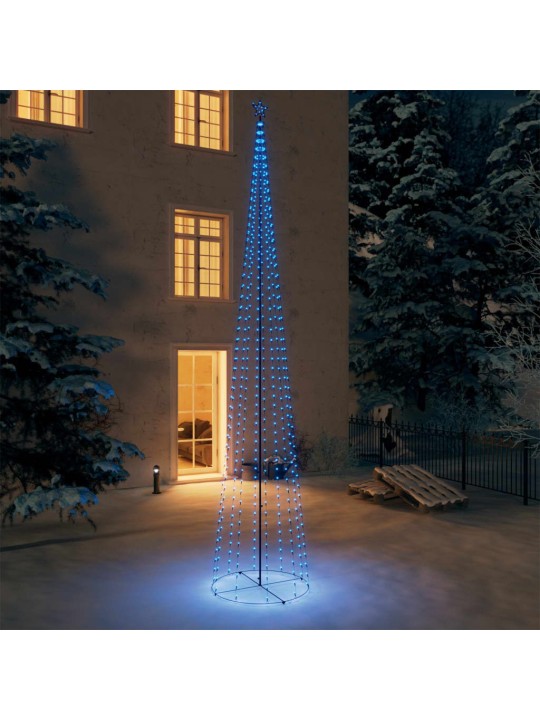 Vánoční stromek kužel 752 modrých LED diod 160 x 500 cm