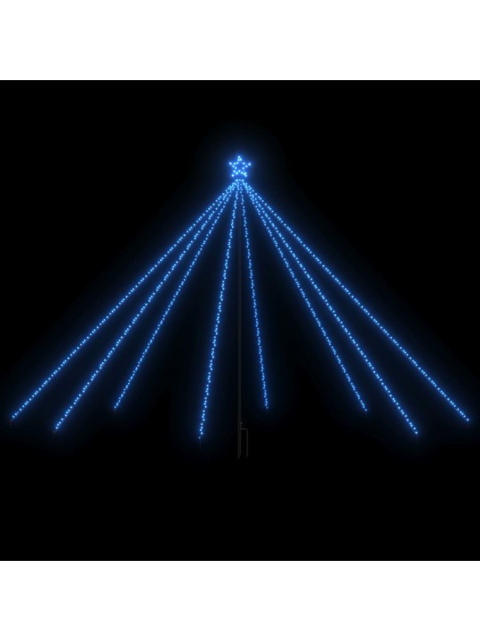 Vánoční světelný strom dovnitř i ven 576 LED modré světlo 3,6 m