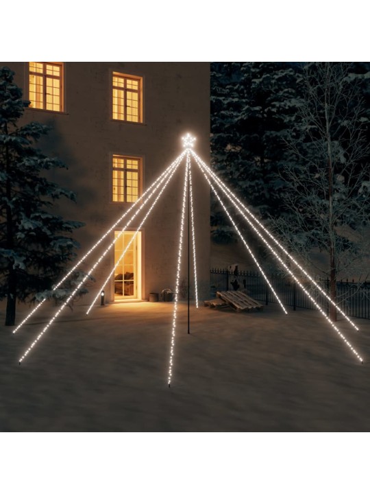 Vánoční světelný strom dovnitř i ven 800 LED studený bílý 5 m