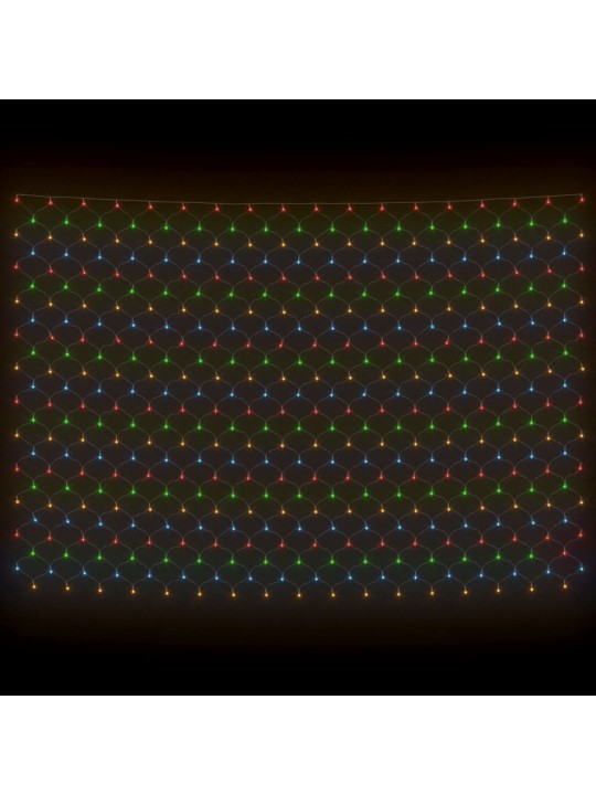 Vánoční světelná síť barevná 3 x 3 m 306 LED vnitřní i venkovní