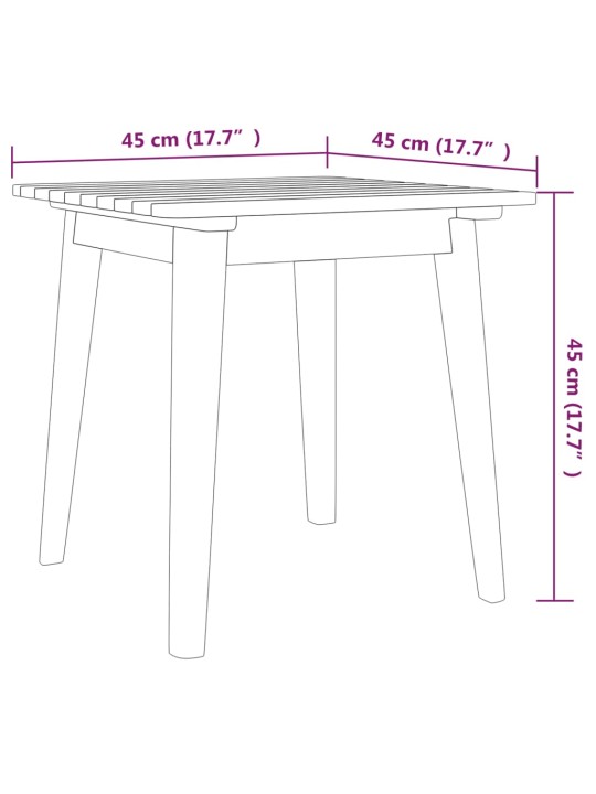 3dílný bistro set masivní akáciové dřevo