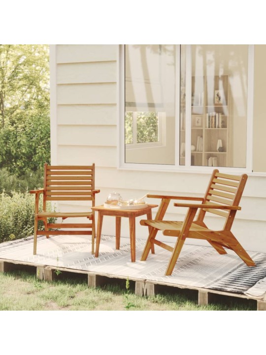 3dílný bistro set masivní akáciové dřevo