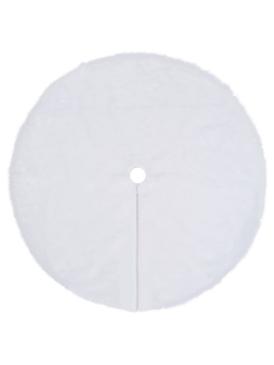 Podložka pod vánoční stromek bílá 90 cm umělá kůže