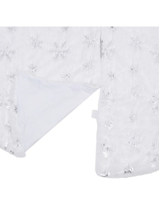 Luxusní podložka pod vánoční stromek bílá 90 cm umělá kůže