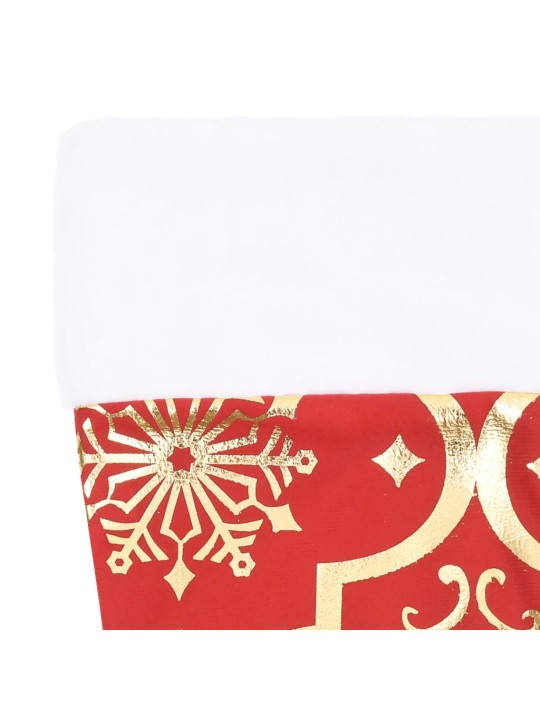 Luxusní podložka pod vánoční stromek s punčochou červená 122 cm