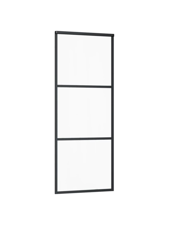 Posuvné dveře ESG sklo a hliník 76 x 205 cm černé