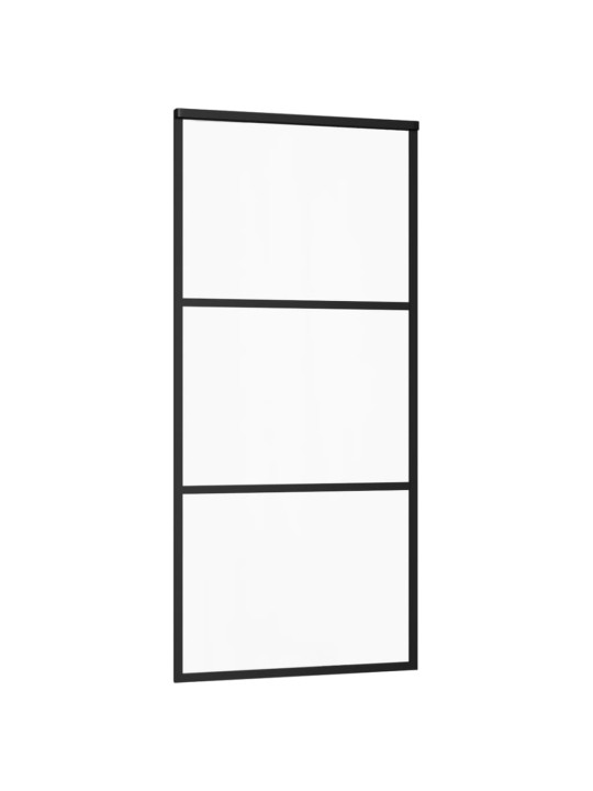 Posuvné dveře ESG sklo a hliník 90 x 205 cm černé