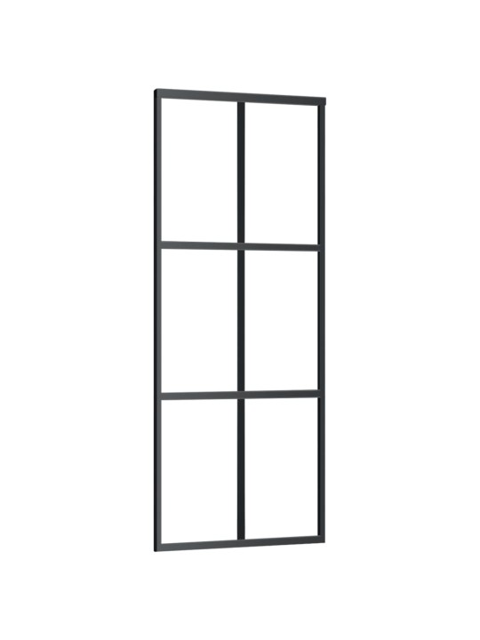 Posuvné dveře ESG sklo a hliník 76 x 205 cm černé
