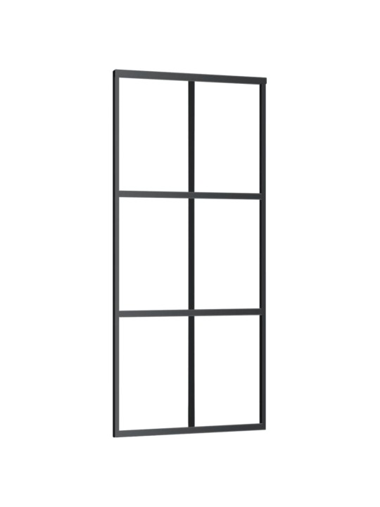 Posuvné dveře ESG sklo a hliník 90 x 205 cm černé