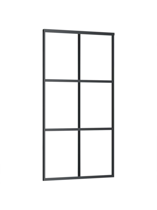 Posuvné dveře ESG sklo a hliník 102 x 205 cm černé