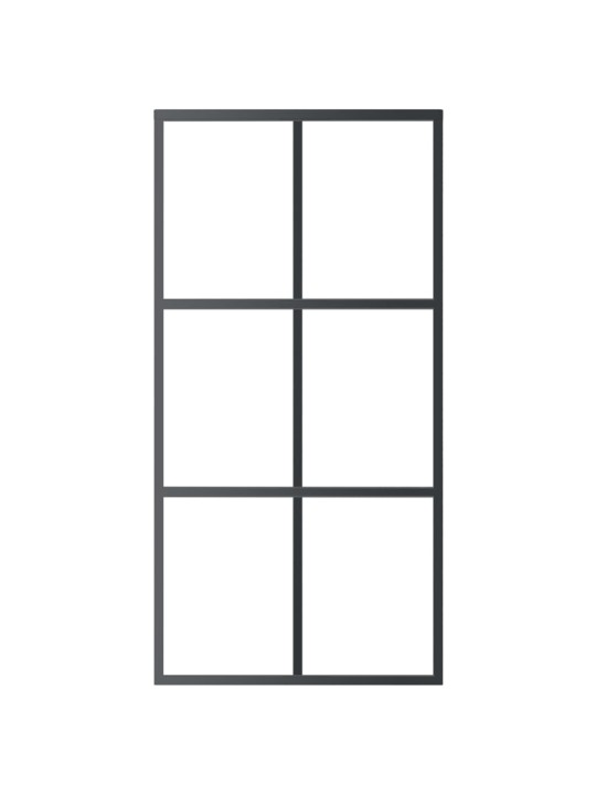 Posuvné dveře ESG sklo a hliník 102 x 205 cm černé