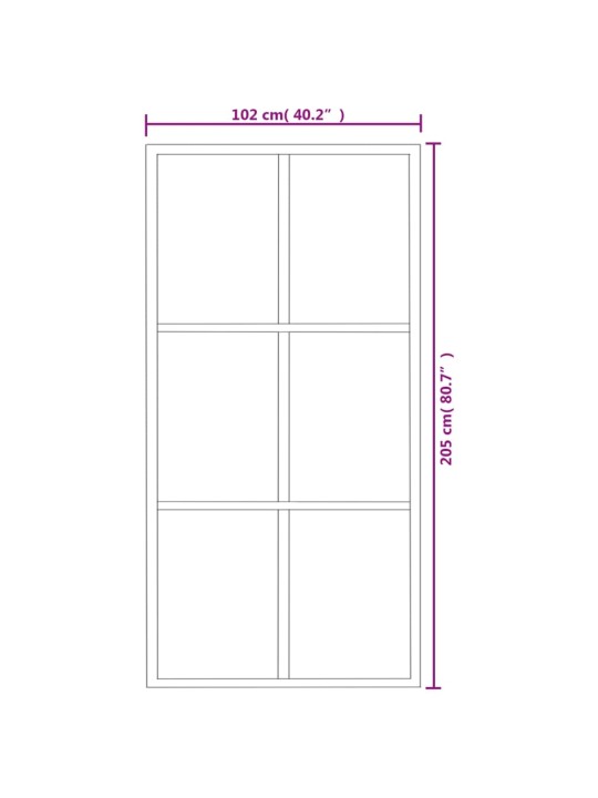 Posuvné dveře ESG sklo a hliník 102 x 205 cm černé