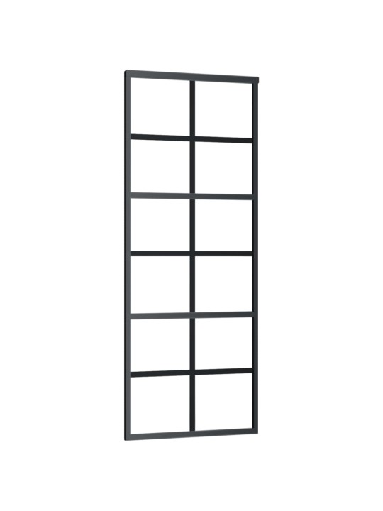 Posuvné dveře ESG sklo a hliník 76 x 205 cm černé