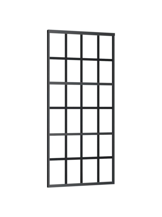 Posuvné dveře ESG sklo a hliník 90 x 205 cm černé