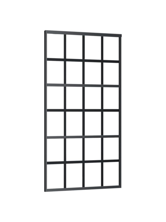 Posuvné dveře ESG sklo a hliník 102 x 205 cm černé