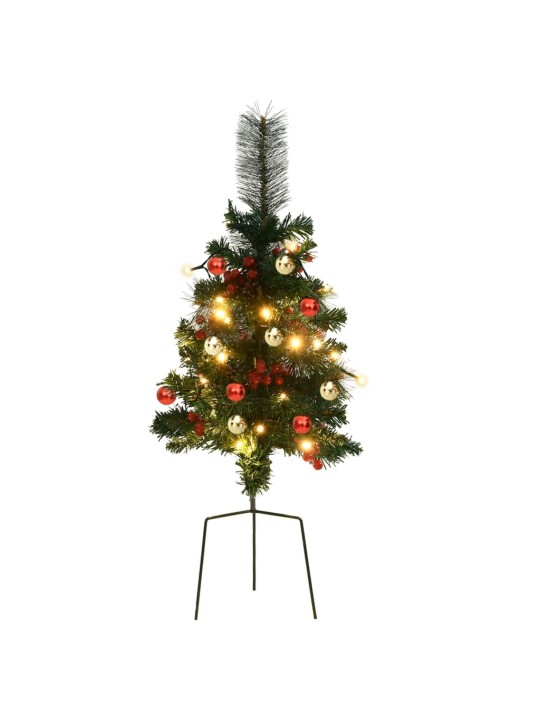 Umělé vánoční stromky s LED osvětlením k cestě 2 ks 76 cm PVC
