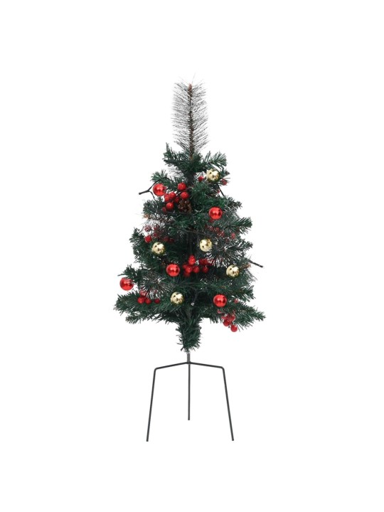 Umělé vánoční stromky s LED osvětlením k cestě 2 ks 76 cm PVC