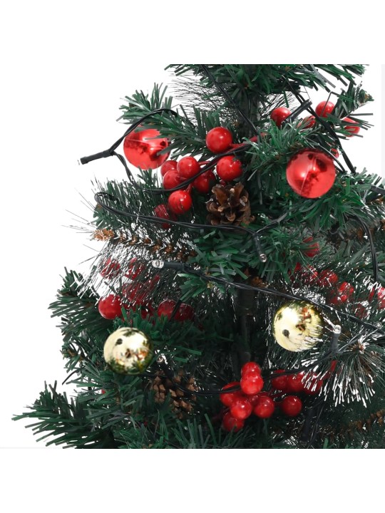 Umělé vánoční stromky s LED osvětlením k cestě 2 ks 76 cm PVC